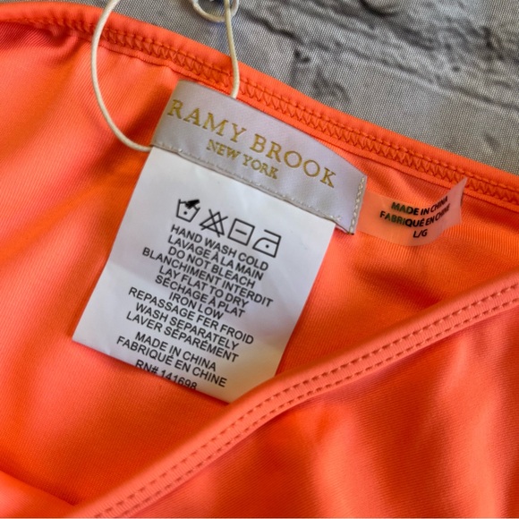 Ramy Brook ISLA BIKINI BOTTOM SIZE Large Brand New NWT $98 Neon Orange Swimwear - Picture 3 of 11